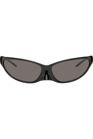 Balenciaga Black 4G Round Oval Sunglasses