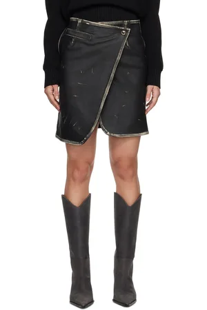 COPERNI Leather Wraparound Miniskirt