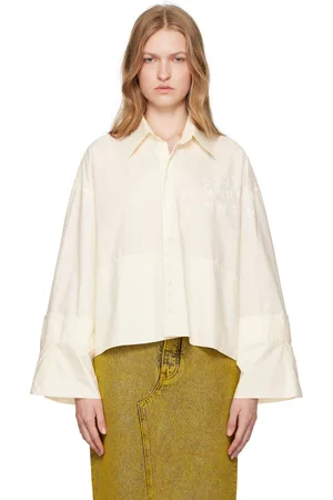Maison Margiela Off-White Wide Sleeve Poplin Shirt
