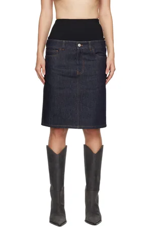 COPERNI Blue Hybrid Denim Midi Skirt