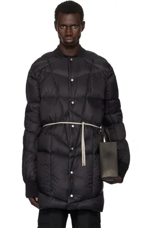 Rick Owens Black Porterville Flight Liner Down Coat