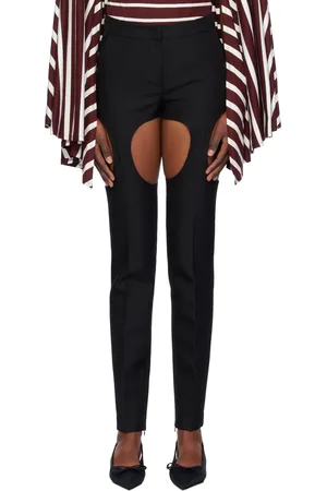pushBUTTON Cutout Point Skinny Trousers