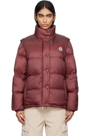 Moncler Burgundy Verone Short Reversible Down Jacket