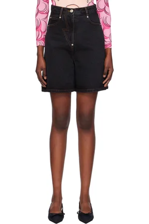 pushBUTTON Navy Five-Pocket Denim Midi Skort