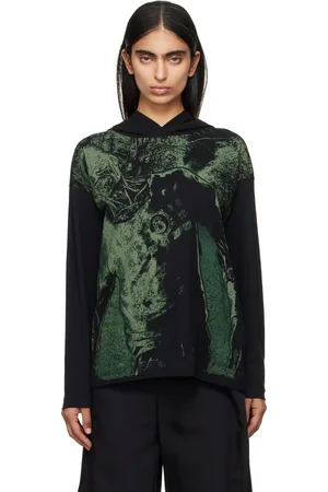 Maison Margiela Black Hooded Long Sleeve T-shirt