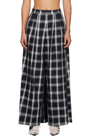 pushBUTTON Navy Pleats Front Wide Skort