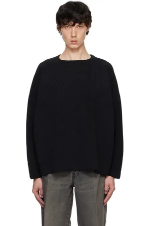 FEAR OF GOD Black Ottoman Straight Neck Sweater