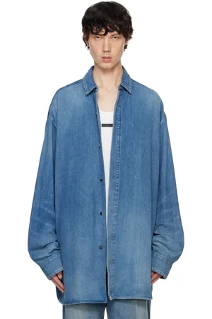 FEAR OF GOD Blue Vented Denim Shirt