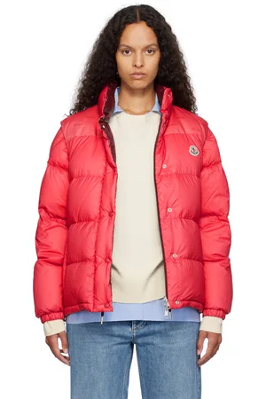 Moncler Pink & Burgundy Verone Short Reversible Down Jacket
