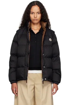 Moncler Black & Brown Verone Short Reversible Down Jacket