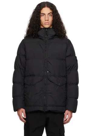 Stone Island Black 40723 Crinkle Reps R-NY Down Jacket
