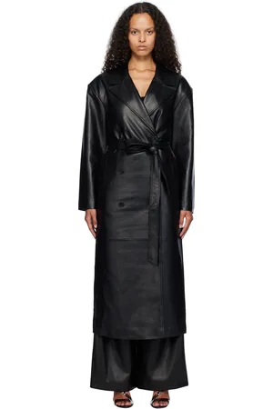 The Frankie Shop Tina Faux-Leather Trench Coat
