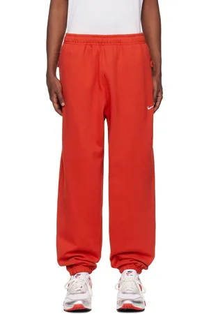 Mens red jogging bottoms sale