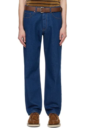 Maison Kitsuné Navy Straight Jeans