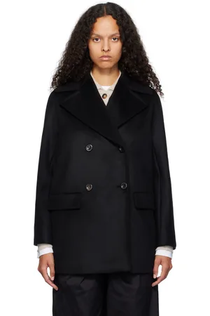 Max Mara Black Kent Short Peacoat