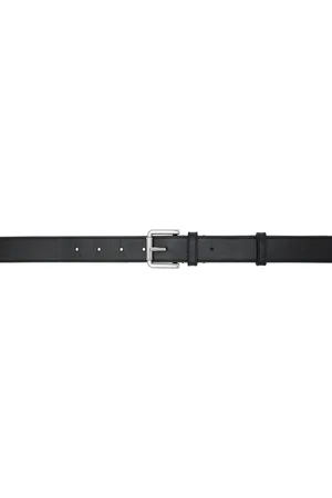 Max Mara Black Leather 30 Long Belt