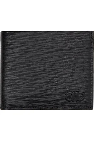 Salvatore Ferragamo Black Gancini Coin Pocket Wallet