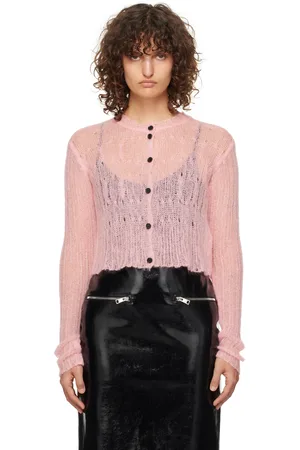 Msgm Pink Knitted Cardigan