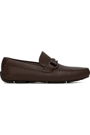 Salvatore Ferragamo Brown Driver Loafers