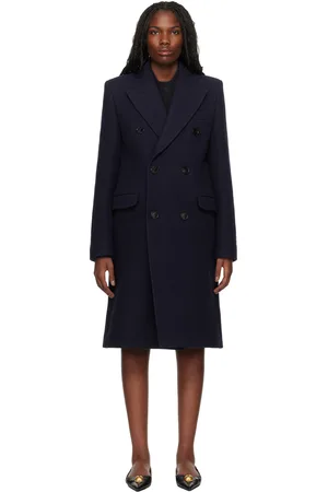 Ami Navy Double Breasted Coat