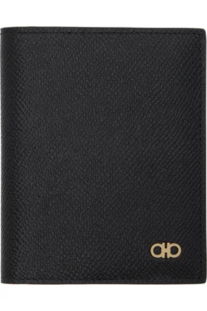 Salvatore Ferragamo Black Gancini Card Holder