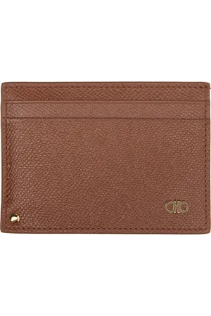 Salvatore Ferragamo Tan Gancini Card Holder