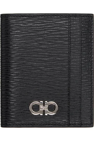 Salvatore Ferragamo Black Gancini Card Holder