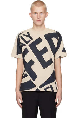 Salvatore Ferragamo Beige Graphic T-shirt