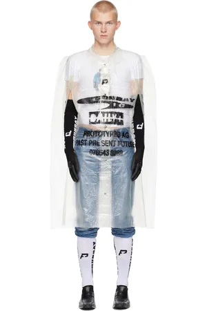PROTOTYPES Transparent Printed Poncho Jacket