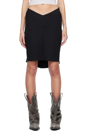 Dsquared2 Black Plunged Tailor Miniskirt