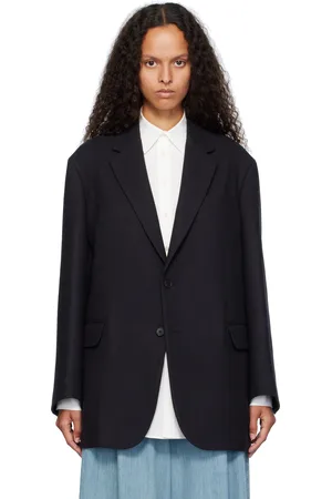 Auralee Black Light Melton Blazer