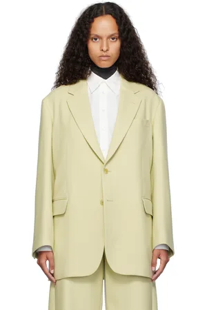 Auralee Yellow Light Melton Blazer