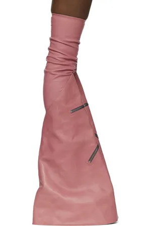 Rick Owens Pink Porterville Cargowedge Boots