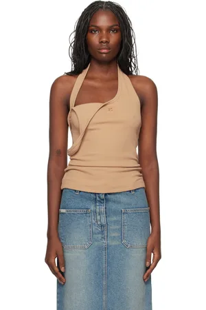Courrèges Beige Asymmetric Rib 90