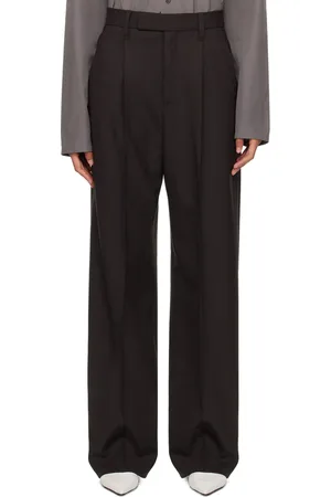MARIA MCMANUS Brown Wide Leg High Rise Trousers