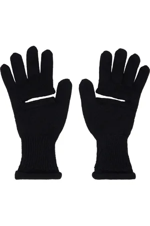 Issey Miyake Black Chunky Wool ACC Gloves