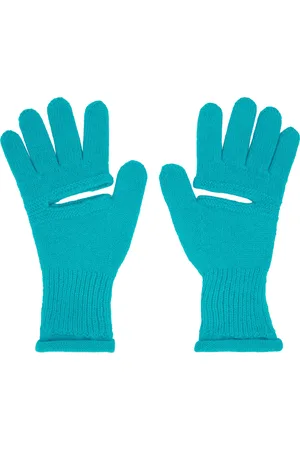 Issey Miyake Blue Chunky Wool ACC Gloves