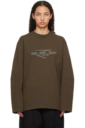 ROA Brown Long Sleeve Graphic T-shirt
