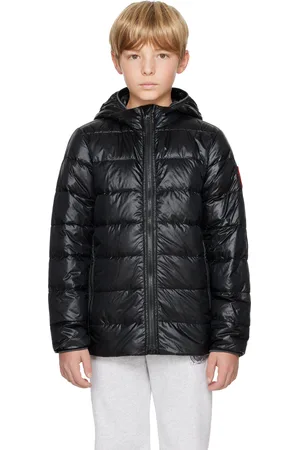 Canada Goose Kids Black Crofton Hoody Down Jacket