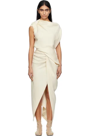 Issey Miyake Off-White Entwine Maxi Dress