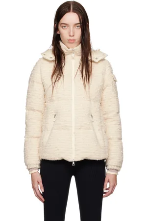 Moncler Off-White Fourmines Tweed Short Down Jacket