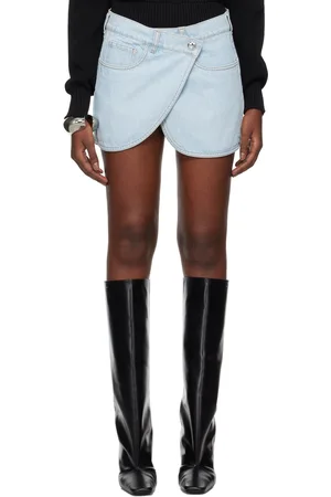COPERNI Blue Wrap Denim Miniskirt