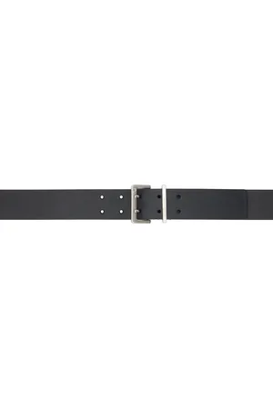 Salvatore Ferragamo Black Leather Belt