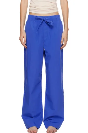 Tekla Blue Poplin Pyjama Pants