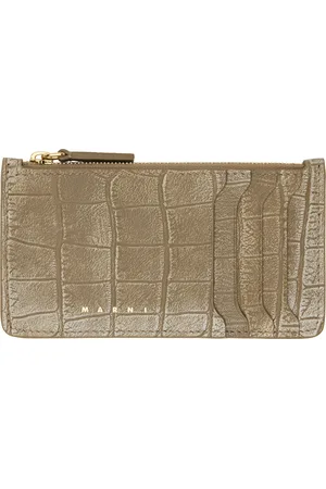 Marni Brown Zipped Card Holder