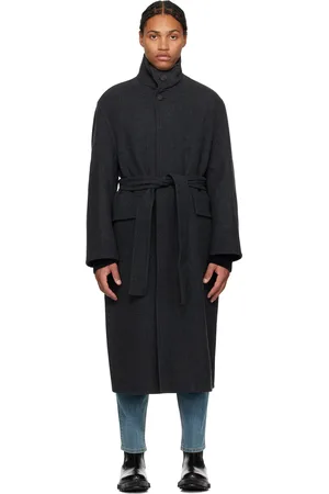 Solid Gray Wool Coat