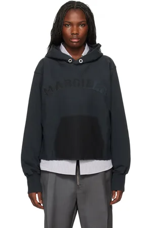 Maison Margiela Black Logo Cotton Hoodie