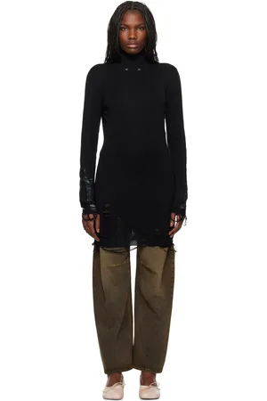 Maison Margiela Black Distressed Minidress