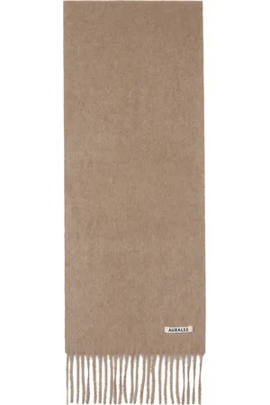 Auralee Taupe Baby Cashmere Long Stole Scarf