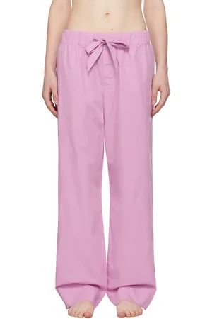 Tekla Pink Poplin Pyjama Pants